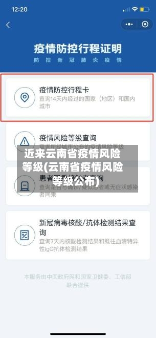 近来云南省疫情风险等级(云南省疫情风险等级公布)-第3张图片