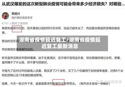 湖南省疫情延迟复工/湖南省疫情延迟复工最新消息-第3张图片
