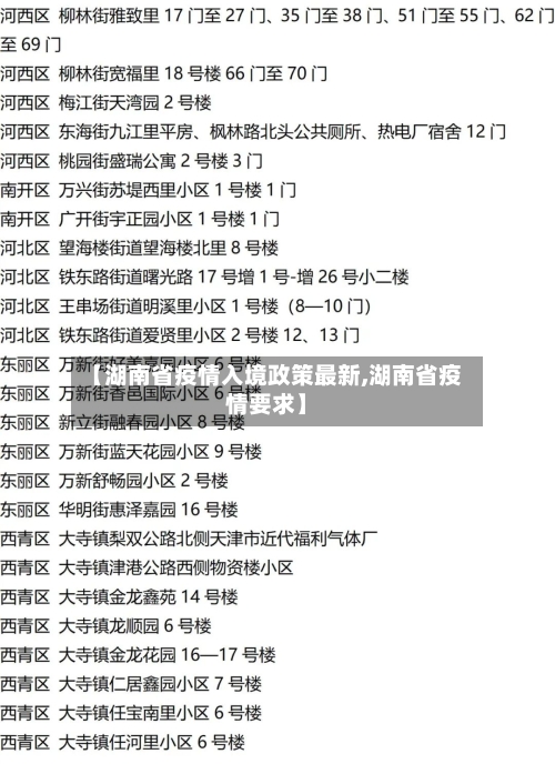 【湖南省疫情入境政策最新,湖南省疫情要求】-第1张图片