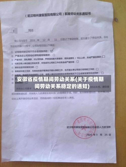 安徽省疫情期间劳动关系(关于疫情期间劳动关系稳定的通知)-第1张图片