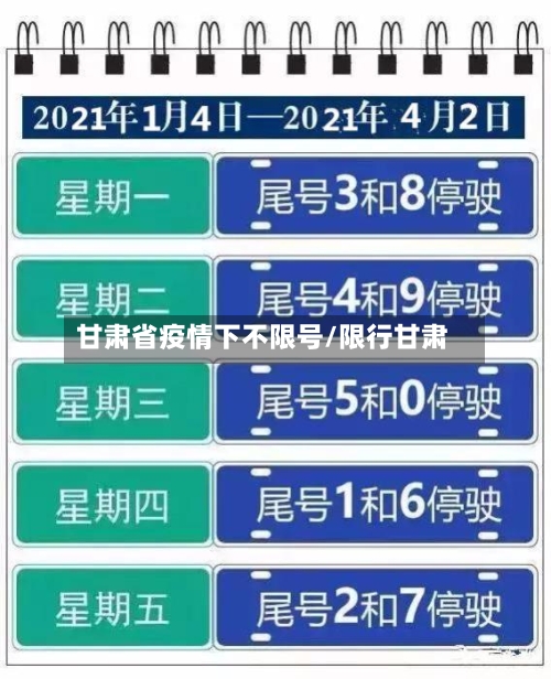 甘肃省疫情下不限号/限行甘肃-第1张图片