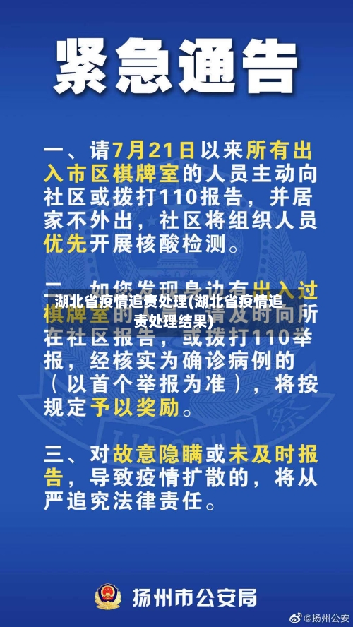 湖北省疫情追责处理(湖北省疫情追责处理结果)-第1张图片
