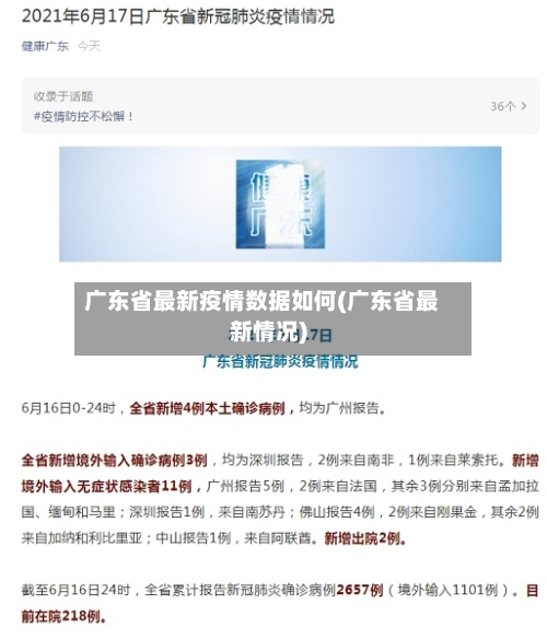 广东省最新疫情数据如何(广东省最新情况)-第1张图片
