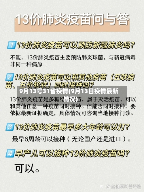 9月13号31省疫情(9月13日疫情最新情况)-第1张图片
