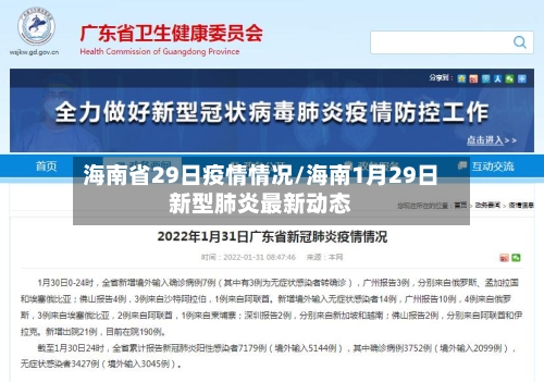 海南省29日疫情情况/海南1月29日新型肺炎最新动态-第3张图片