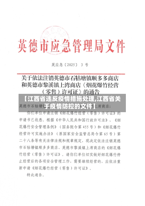 【江西省违反疫情措施处理,江西省关于疫情防控的文件】-第3张图片