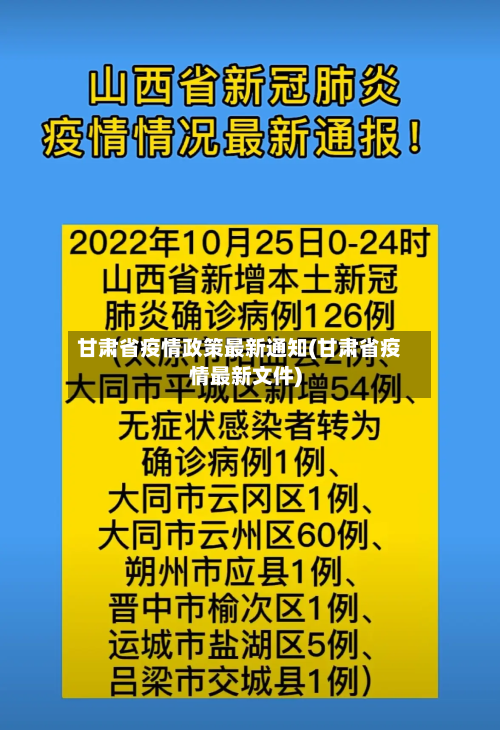 甘肃省疫情政策最新通知(甘肃省疫情最新文件)-第2张图片