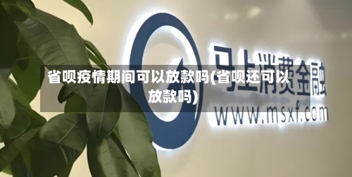 省呗疫情期间可以放款吗(省呗还可以放款吗)-第2张图片