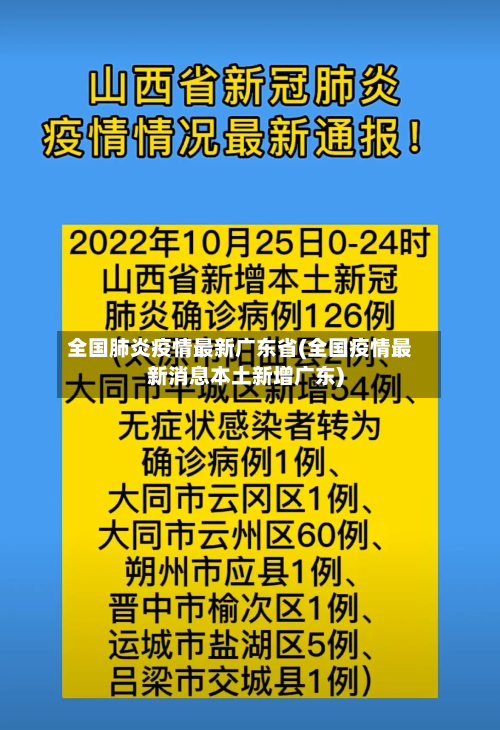 全国肺炎疫情最新广东省(全国疫情最新消息本土新增广东)-第1张图片